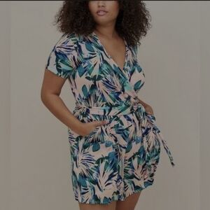 Torrid Super Soft Tropical Print Romper